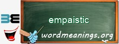 WordMeaning blackboard for empaistic